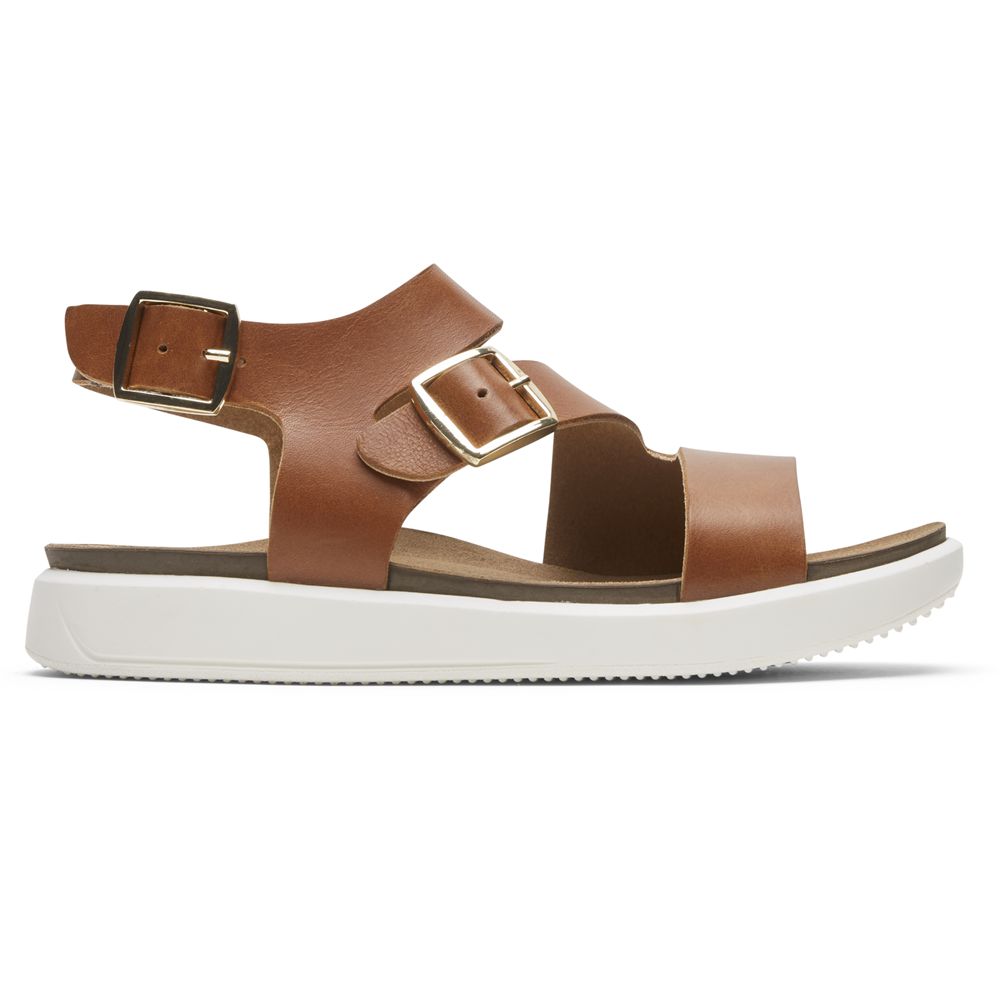 Rockport Kells Bay Asymmetrical - Womens Sandals - Brown - NZ (LDS-980321)